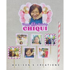 7-Pictures Cake Topper (High-quality Personalize Ready-to-use)