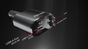 🇸🇬 Ready Stock Car Charger 120W 4 in 1 Fast Charging USB Adapter Retractable Cable Suitable For All Mobile Phones 车载充电器