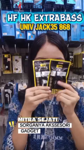 HK Handsfree HK-868 Wired Earphone Handsfree Jack Extra Bass HiFi Stereo Built-in Microphone