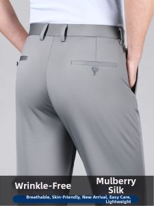 WEIJINSHI | Lightweight Ice Silk Loose Tapered Business Casual Pants