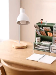 Desktop Shelf Stationery Desk Organiser Pen Holder with Drawer Large Capacity Cosmetic Brush Multifunctional Organizer