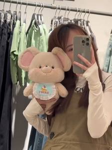 ตุ๊กตาหนูแฮมสเตอร์ 36cm ตุ๊กตาหนูแฮมสเตอร์ขนาดใหญ่ ขนกระต่ายนุ่ม ของขวัญวันเกิด ตุ๊กตาผ้าพลัฌ