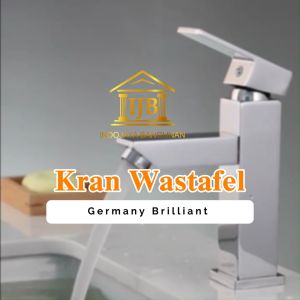 Germany Brilliant Kran Wastafel Keran Air Panas Dingin Bahan Full Kuningan Brass Chrome Hitam Putih