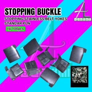 Stoping Buckle 100pcs Stopping Stainles Belt Yokes Alat Listrik Standar PLN
