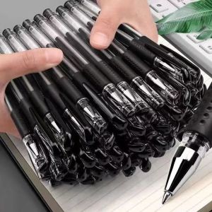 20Pcs ballpen Gel Pen black Refill ballpen frosted full needle pens tube 0.5mm ballpen