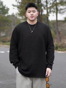 PAZHAOLANG | Plus Size Minimalist Long Sleeve T-Shirt Heavy Cotton Base Layer