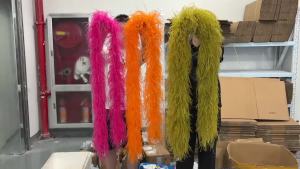 Ostrich Feather Boa Scarf Natural Multicolored Fluffy Wrap Shawl for Wedding Party Prom Dress Costume 2M 2/3/4/6/8Ply