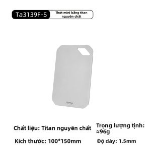 Tiartisan | Thớt mini titan nguyên chất kháng khuẩn và chống nấm mốc dùng trong gia đình và an toàn thực phẩm