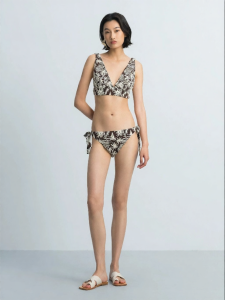 Resort-style Jacquard Tied Swimwear For Women