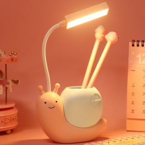 Đèn Để Bàn Học Chống Mỏi Mắt Đèn Học Kèm Hộp Đựng Bút Hình Ốc Sên Dễ Thương Sạc USB tiện dụng - Đèn bàn - Đèn học để bạn mini gấp gọn tiện dụng