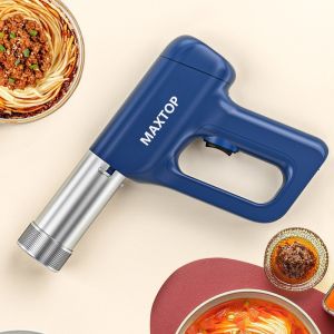 Automatic Electric Noodle Maker Machine - Handheld Wireless Pasta Press for Home Use Portable Dumpling/Wonton Skin Maker with 3 Attachments (Battery Operated)