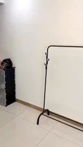 LE Stand Hanger Single Gawang Besi Diameter 110 Cm Kuat Putih Hitam Butik Display Gawangan Gantungan Baju