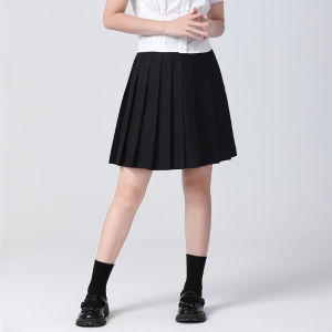 Authentic Japanese Uniform Short Skirt High Waist A-Line Pure Color Pleated JK School Uniform Mini Skirt for Women 18-24 Years Old