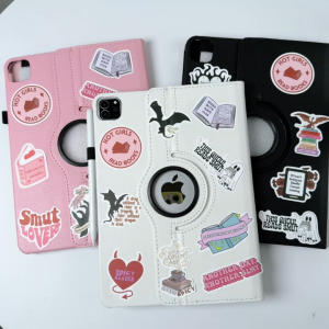 Chanks หนังสือ การ์ตูน สติ๊กเกอร์ เคสไอแพด 2025 11 air7 6 gen9 2021 เคส for iPad gen10 2024 pro 11 10.9 case การหมุน 360