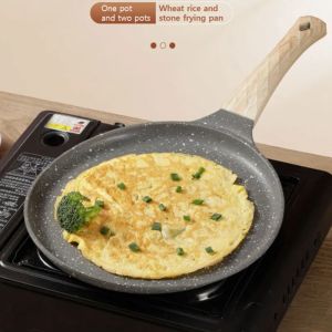 Maifan Stone Nonstick Frying Pan for Steak Pancake Fried Egg - Breakfast Kitchenware Compatible with Gas Stove 6/8/10 Inch