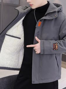 ROMON | Lormen Mens Lamb Velvet Cotton Jacket Autumn Winter New Thickened Fleece Casual Loose Warm Cotton Coat Outerwear