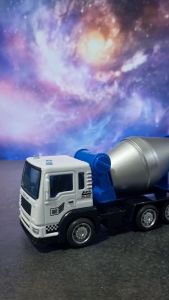 Diecast Miniatur Mainan Mobil Truk Molen Mixer Konstruksi Besi Metal Heavy Industries Pullback