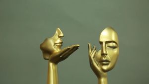 Condor-ประติมากรรมหน้ากากนามธรรมที่ทำจากเรซิ่น  รูปปั้นสไตล์ยุโรปขนาดเล็กสำหรับสำนักงาน  บ้าน  ในร่ม  เป็นของขวัญสำหรับตกแต่งหุ่นโต๊ะ