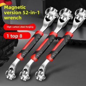 MONLEYTA | Universal Wrench Set 52 In 1 Multi Function Moving Allen Wrench Socket Hex Octagon Eight In 1 Tool Aluminum Alloy Material