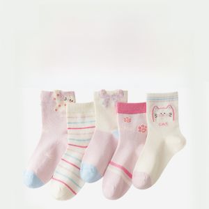 MiiOW | Tất lưới thoáng khí mỏng mùa hè cho bé gái Tất cao đến bắp chân Mẫu mới của thương hiệu MiiOW Cotton Polyester Spandex