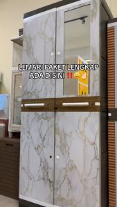 LEMARI PAKAIAN PLASTIK CLUB JUSTIN GRAND COMPACT MODEL FULL RAK PAKAI KACA