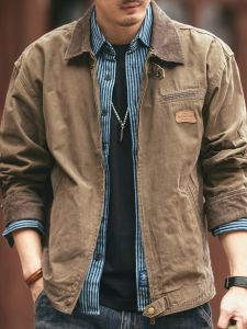 Heavyweight Vintage Style Pure Cotton Outdoor Work Jacket