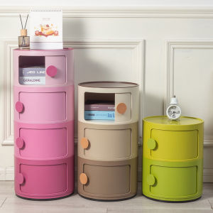 ตู้เสื้อผ้าทรงกลมสไตล์ยุโรปขนาดเล็กสำหรับเด็ก ชั้นวางของในห้องนอนแบบเรียบง่าย ตู้เสื้อผ้าแบบเรียบง่ายสำหรับบ้านขนาดเล็ก