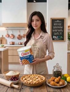 Mỡ trừu hiệu Crisco Vegetable Shortening - Nhập khẩu Mỹ 450g
