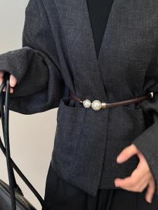 เข็มขัดผู้หญิง เข็มขัดผูกเอวแบบหัวเข็มขัดโลหะผสม เข็มขัดรัดเอวแบบเรียบง่ายสำหรับผู้หญิง เข็มขัดรัดเอวสไตล์เกาหลี