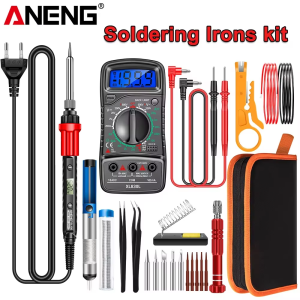 ANENG | Digital Display Electric Soldering Iron ANENG SL105 Adjustable Temperature EU/220V US/110V Portable Kit Weld Solder Repair Tools