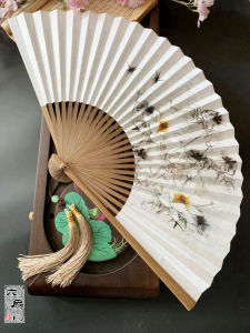 Taobao Collection พัดจีนพัดกระดาษสไตล์โบราณสไตล์จีน