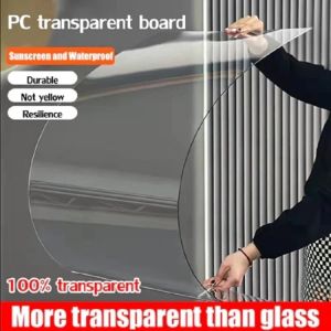 PC fully transparent durable board High transparency polycarbonate sunlight board ceiling lighting board plastic board hard board rain screen sun room roof canopy flat balcony Transparent PC Plastic Sheet Transparent PC Board Model Material.