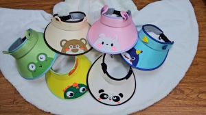 MŨ VÀNH RỘNG CHE NẮNG NỬA ĐẦU CHỐNG TIA UV HÌNH CON VẬT DỄ THƯƠNG CHO BÉ