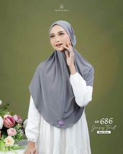 Hijab Bergo Non Ped Tali || Jilbab Dewasa Daily Polos || Kerudung Simple Jersey Twist Jumbo Syari || ORI ARRAFI √