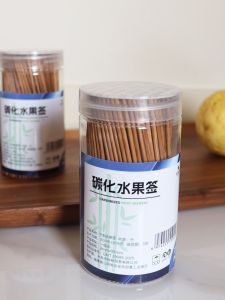 Thickened Extended Carbonized Fruit Sticks 250pcs Bamboo Toothpicks Fine Forks Home Use Delicate Cleaning Tools