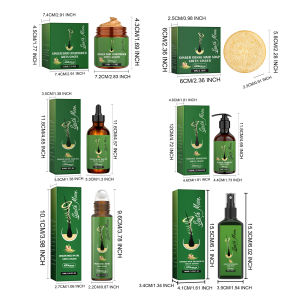 South Moon Ginger Hair Care Series Set Including Hair Shampoo / Hair Soap / Dense Hair Roll-on / Dense Hair Serum / Ginger Hair Spray / Ginger Hair Conditioner Scalp Care Cleaning Hair Nourishing Root Fixing and Dense Hair Ginger Set
