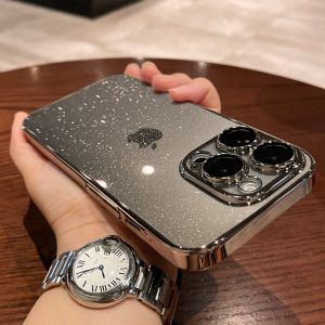 Crashstar Với Ống Kính Phim Tốt Long Lanh Trong Suốt Siêu Mỏng Cứng Ốp điện thoại cho iPhone 16 15 14 Pro Max Cộng Với 13 12 Pro Max 11 Rõ Ràng Mạ Mỏng Vỏ bọc bảo vệ PC Với Ống Kính bọc hoàn toàn Máy Ảnh Bảo Vệ Hot Bán