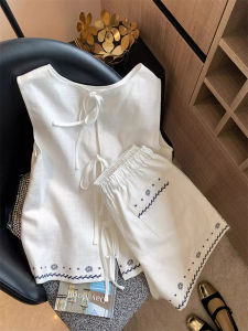 LTST | Sleeveless Casual Holiday Style Thin Vest and Shorts Set