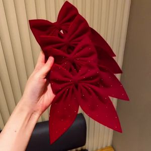 4/2-piece set of red bow hair clip fashion accessories suitable for cute girls suitable for various occasions gift creativity