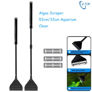 V.TOP Algae Scraper 53cm Aquarium Pengikis Alga Pembersih Kaca Aquascape Laut Tawar Reef