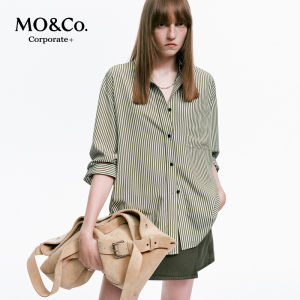 MO&Co. | Premium Silk-Cotton Striped Shirt
