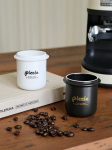 Ceramic Coffee Bean Grinding Machine Dregs Cup Fragrance Cup Anti-Dust 58mm Italian Handle Dregs Catcher Nordic Style for 2 People