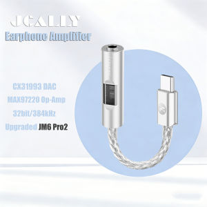 JCALLY JM6 Pro2 Headphone Amplifier USB-C to 3.5mm Adapter Cable CX31993 DAC and MAX97220 Op-Amp Chip 32bit/384kHz HiFi Audio
