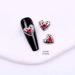 Punk Heart Shaped Nail Art Decorations Diamond Jewelry Nail Accessories Beauty Tools from China Normal Specification