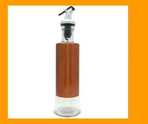 200ml Kitchen Oil Bottle Clear Glass Dispenser Stainless Steel ( Excellent Quality)