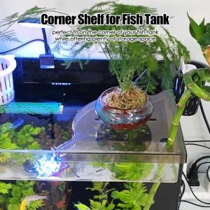 Fish Tank Corner Shelf Coral Frag Rack Acrylic Fish Tank Aquarium Organization Storage Stand Shelf for Aquarium Lanscape
