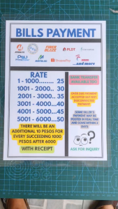 Bills Payment signage A4 size(PaperPVCSintra)Laminated