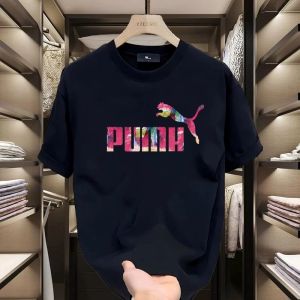 เสื้อยืดแขนสั้นผ้าฝ้ายพิมพ์ลายส่วนลดสำหรับผู้ชาย ทรงหลวม คอกลม แฟชั่นฤดูร้อน ลำลอง เสื้อยืดคอกลมแขนสั้น