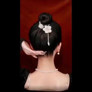 ZEO Pearl Butterfly Flower Mermaid Tassel Hair Bun Buckle Hairpin Hair Clip Bud Clip High Ponytail Buckle