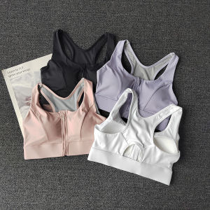 Front Zipper Sports Bra Shock-proof Sports Underwear High Impact Yoga Bra Quick Dry running vest Fitness Yoga Bra Top For Wome